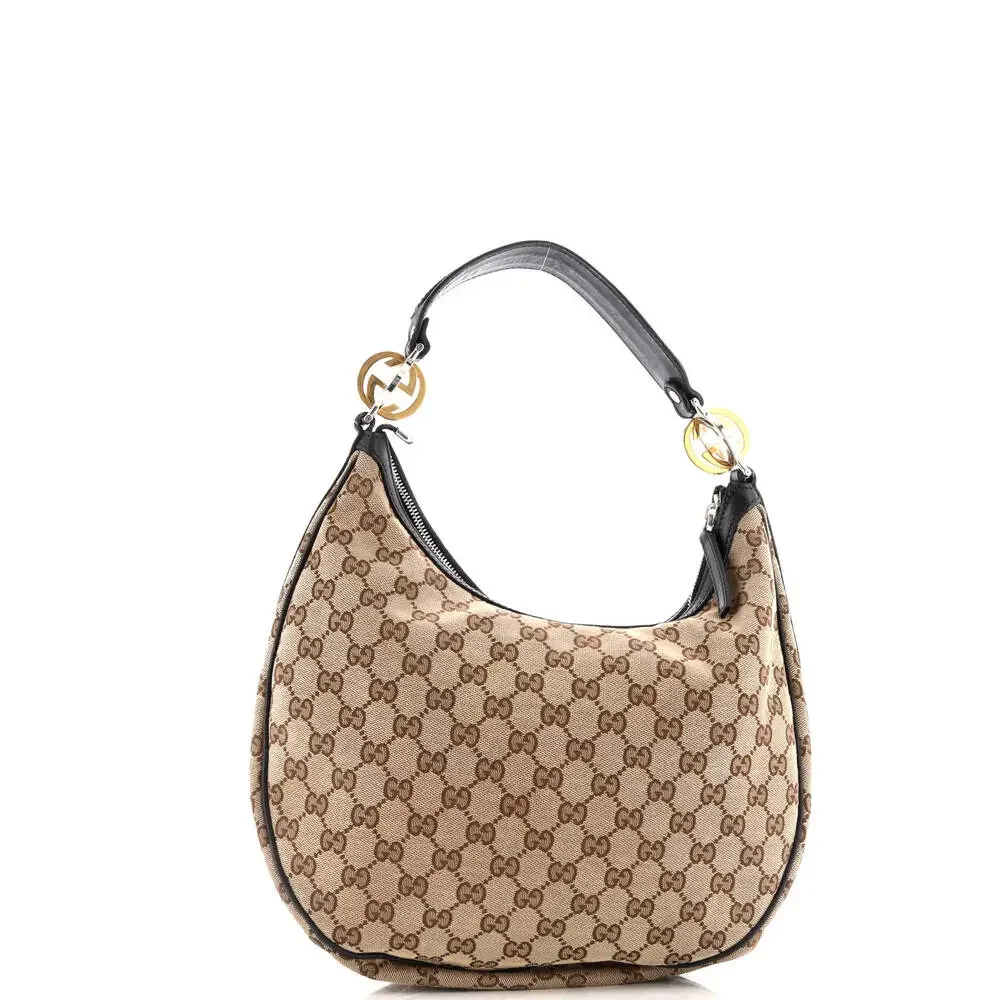 Gucci Twins Hobo Gg Canvas Medium #169358G91B - Picture 4 of 8
